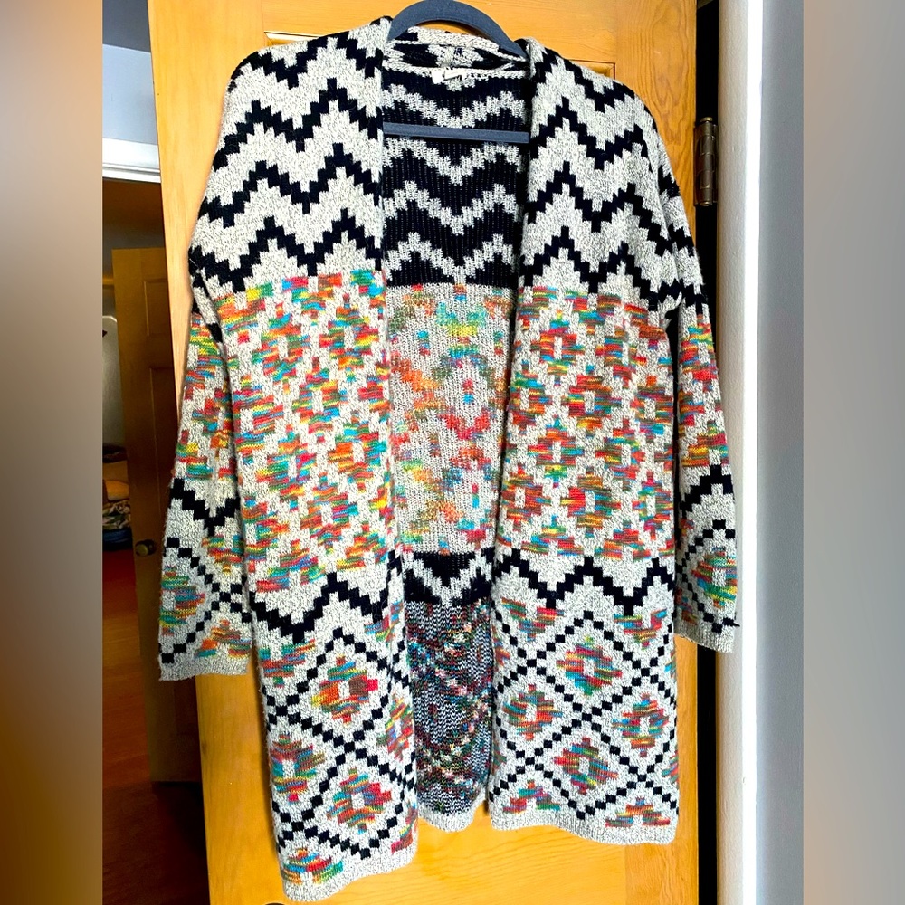 Multicolor cardigan sweater size Small